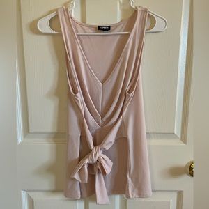 Express Pink Tie Tank Top